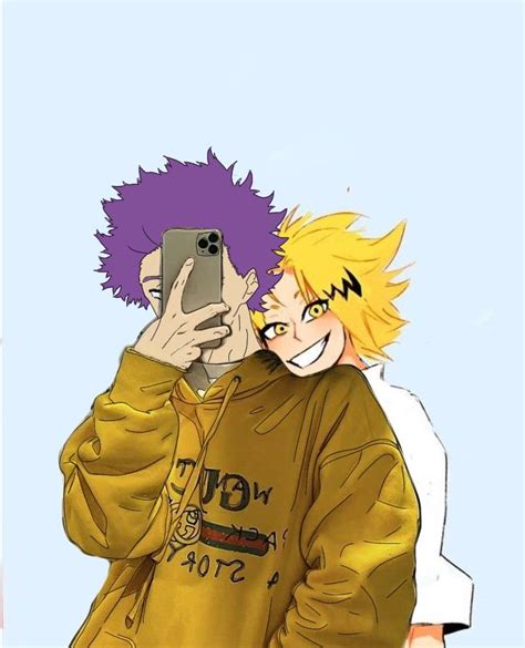 Two Anime Characters Are Taking Pictures With Their Cell Phones While