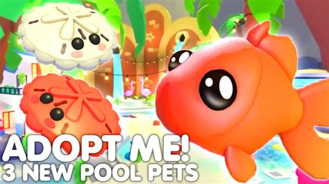 😱new Goldfish And Sand Dollar Pets👀 Adopt Me Pool Shop Update