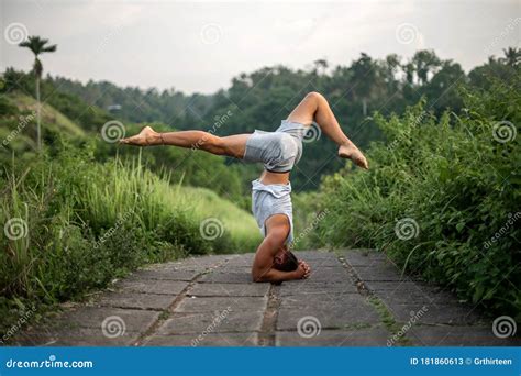 Man Practice Yoga Practice And Meditation Outdoor Stock Image Image