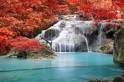 Amazing Waterfall Nature Photos Creative Market