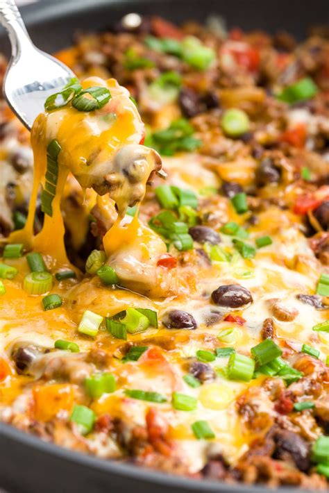 make dinner time a little messier with this cheesy taco skillet recipe beef dinner dinner