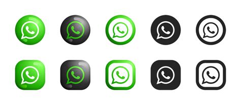 Whatsapp Modern 3d And Flat Icons Set Png Png 9278 Free Png Images