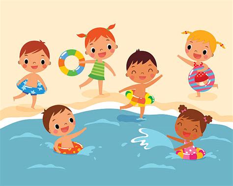 Royalty Free Children Beach Clip Art Vector Images And Illustrations