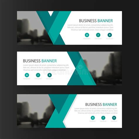Green Triangle Abstract Corporate Business Banner Template Horizontal