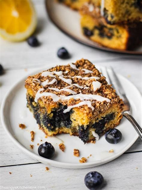 Healthy Lemon Blueberry Coffee Cake Story Shuangy S Kitchensink