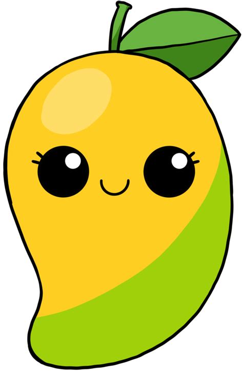 Cute And Smile Cartoon Fruit Colorful Character Mango Png
