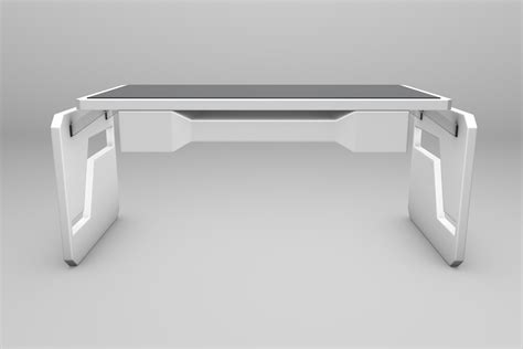 Futuristic Office Desk 3d Model 4 3ds C4d Fbx Obj Stl Free3d