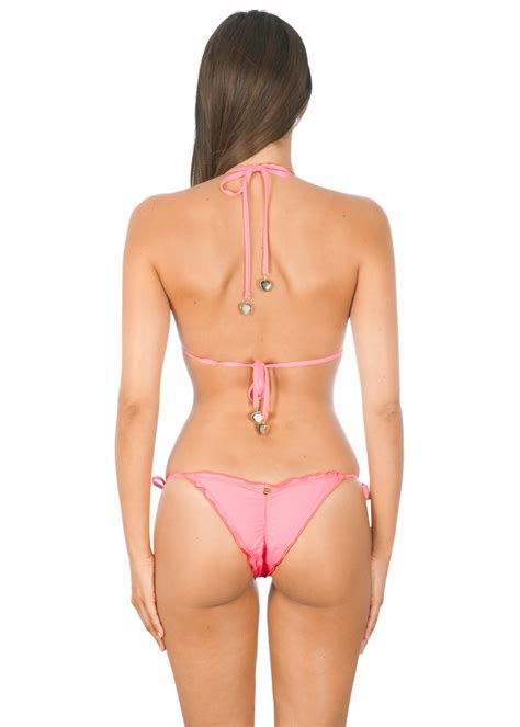Despi Pink Scrunch Micro Bikini Mini Corazon Pink