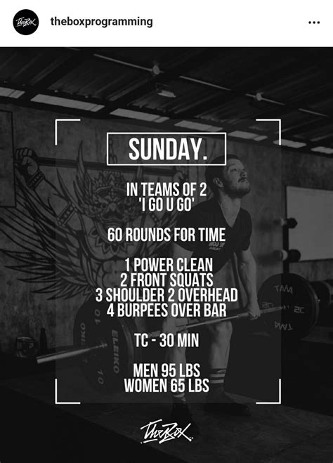 The Box Programming WOD Sunday Wod Crossfit Crossfit Workouts At Home Crossfit