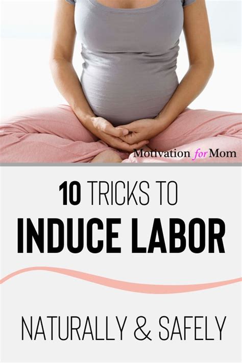 Pregnant Woman Sitting In Yoga Position With Text Overlay Reading 10 Tricks To Reduce Labor
