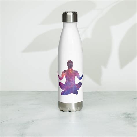 Yoga Stainless Steel Water Bottle Etsy