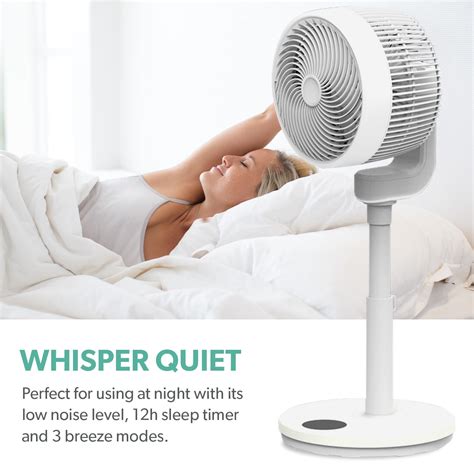 Buy Grade A1 Electriq 9 Inch Quiet Low Energy Dc Oscillating Pedestal Fan White From Aircon