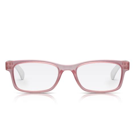 buy read optics mens and womens matt pink crystal and white super light rectangle reading glass