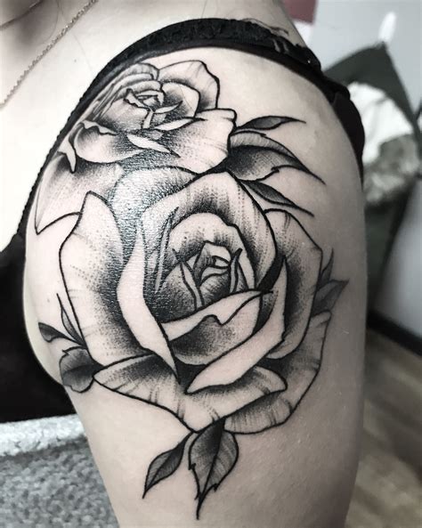 Rose flower is very popular among men and women but popularity of black rose tattoo is growing up day by day all over the world. UPDATED 40 Rose Shoulder Tattoo Ideas (August 2020)