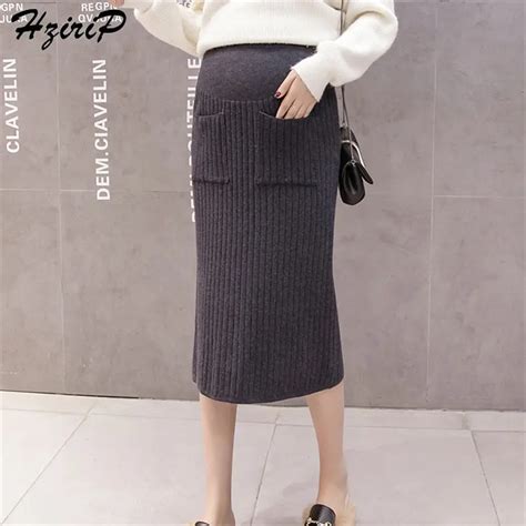 Hzirip New Style Spring Simple Fashion Pockets Warm Belly Solid Fresh High Waist Pregnant