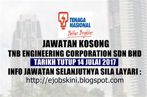 Yerler petaling jaya kurumsal ofis tnb engineering corporation sdn bhd. Jawatan Kosong TNB Engineering Corporation Sdn Bhd - 14 ...