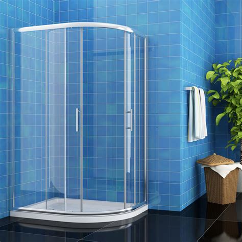 Elegant 900 X 800 Mm Quadrant Shower Cubicle Enclosure Sliding Door 6mm