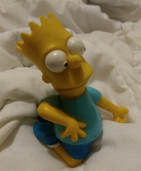 1990 Vintage Bart Simpson Kneeling Tcffc Pvc 325 Tall Figure The