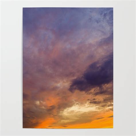 Dark Sky In Clouds At Sunset Poster By Yarvin13 Society6