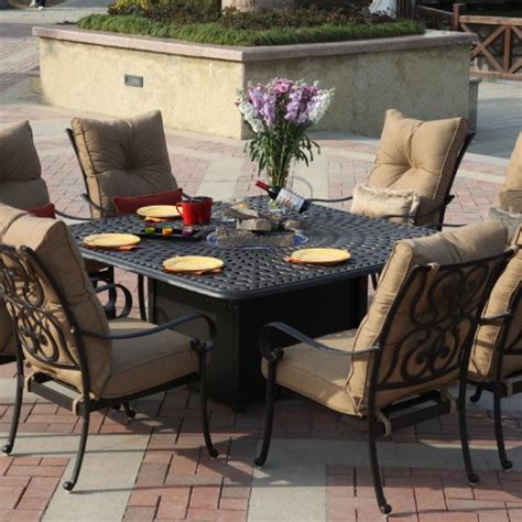dining table patio fire pit dining table