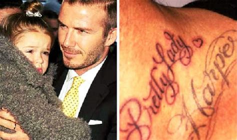 Cute David Beckham Gets A New Tattoo For Daughter ‘pretty Lady Harper