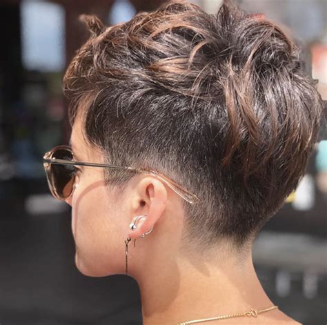 Short stacked bob side for older women. New Pixie Haircuts 2019 for Older Women ...