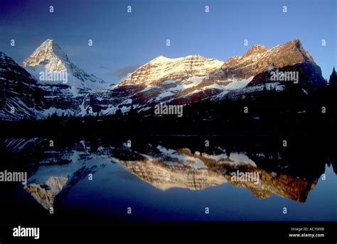 Mt Assiniboine Reflected In Lake Magog Mount Assiniboine Provincial