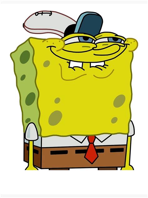 Smirking Spongebob Meme Photographic Print For Sale By Perzikman1 Redbubble