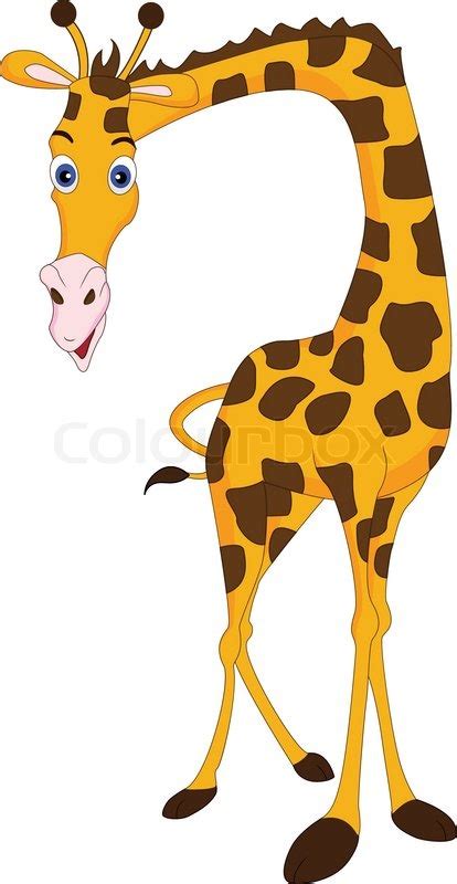 Cartoon Giraffe Cute Giraffe Cartoon Stock Vector Lour