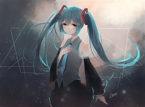 アニメの女の子、 長い髪、 ボーカロイド、 初音ミク、 ネクタイ、 アニメ、 hdデスクトップの壁紙 wallpaperbetter