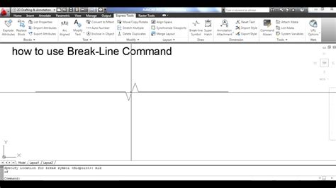 Autocad Break Line Command Youtube