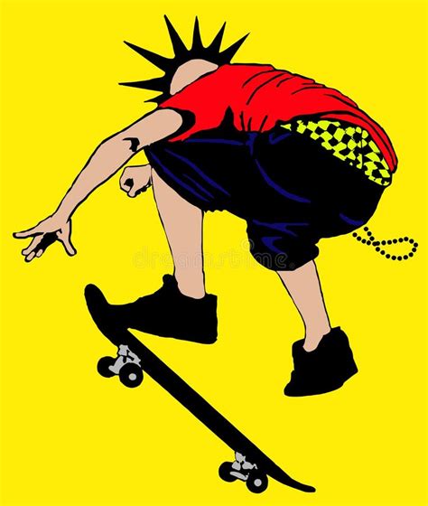 Skate Punk Poster For Skate Contest Or Hardcore Punk Festival Stock