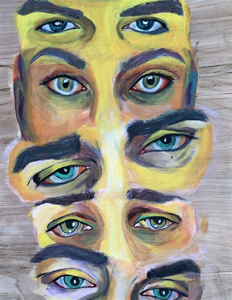 Painting Of Eyes Detailed Artwork Expressive Emotion Print Etsy