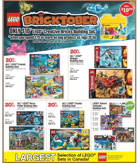 Toysrus Canada Lego Bricktober Week 2 Sale October 10 16