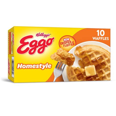 Kelloggs Eggo Frozen Waffles Homestyle Easy Breakfast 10 Ct 123