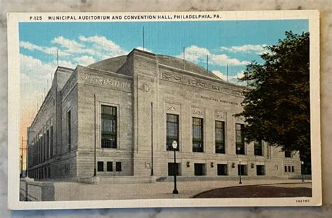 1920s Municipal Auditorium And Convention Hall Philadelphia Pa Postcard