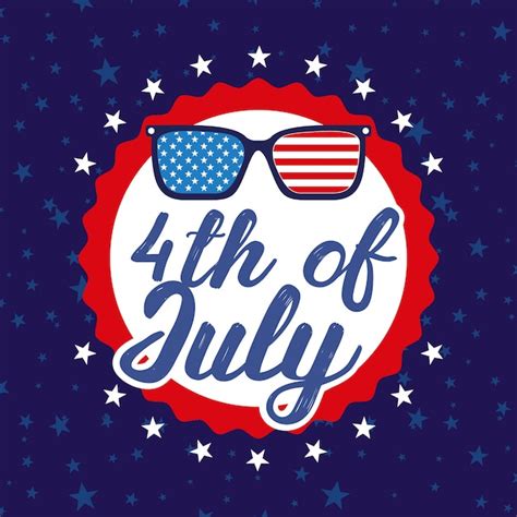 Premium Vector Happy Fourth Of July Independence Day Card