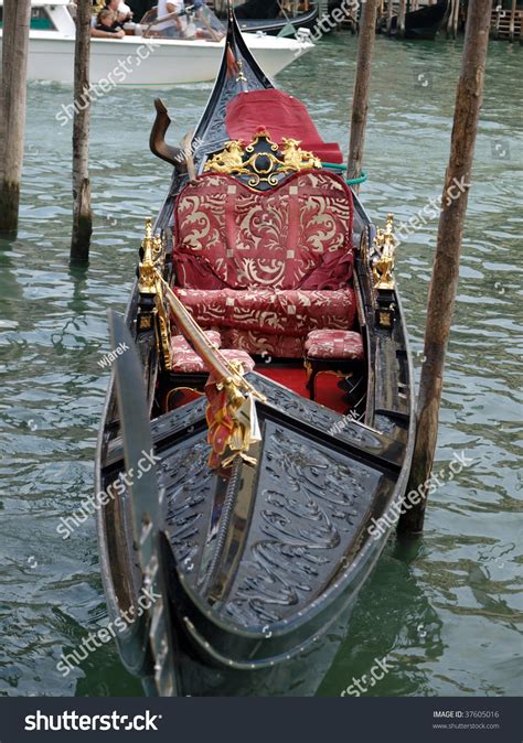 Venice Gondola Rich Decorations Deck Venetian Stock Photo 37605016