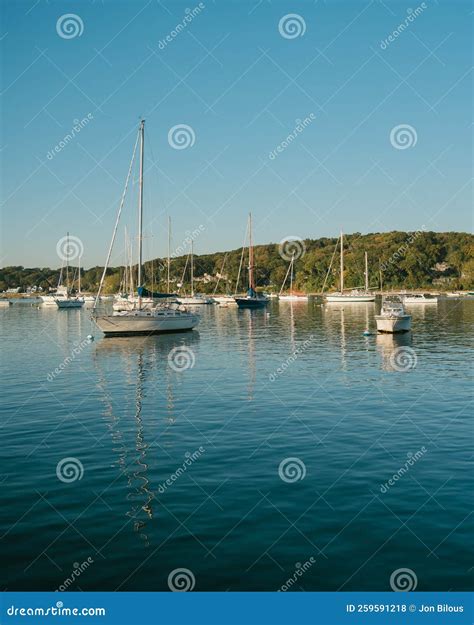 Boats In Northport Harbor Northport New York Stock Photo Image Of