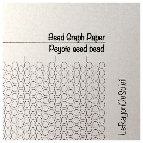 Peyote Seed Bead Graph Paper Peyote Template For Seed Beads Etsy