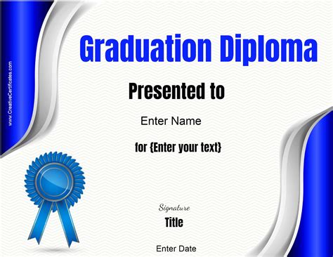 Free Customizable And Printable Diploma Template