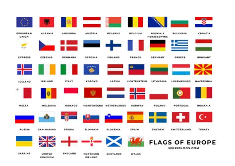 52 European Flags Coloring Pages For Kids