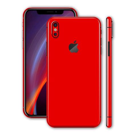 Iphone Xs Max Glossy Bright Red Skin Iphone New Iphone Red Skin