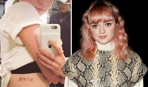 Maisie Williams Game Of Thrones Star Unveils New Tattoo With Incredible