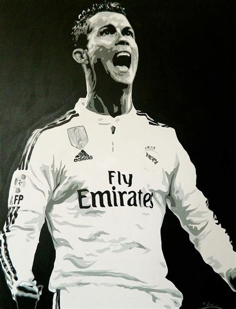 Cristiano Ronaldo Real Madrid Painting By Scott Strachan Fine Art America