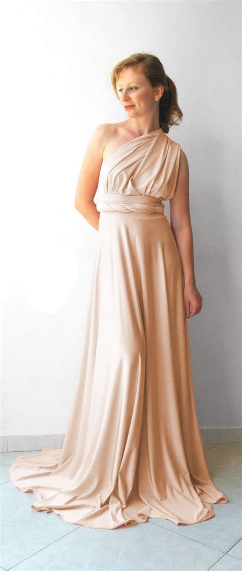 Bridesmaids Dress Champagne Infinity Dress Floor Length Etsy