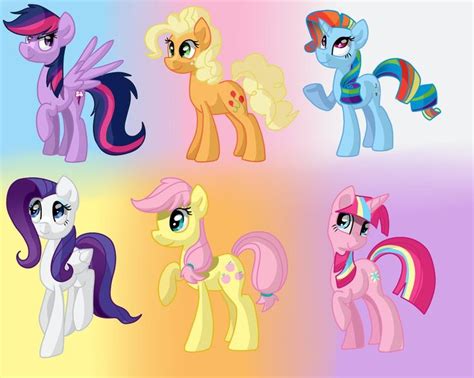Mane 6 Colour Swap By Zoiby On Deviantart My Little Pony Poster My