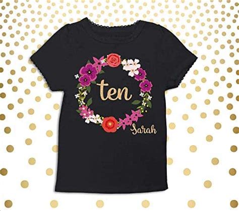 Girls 10th Birthday Outfit Ten Shirt Nine
