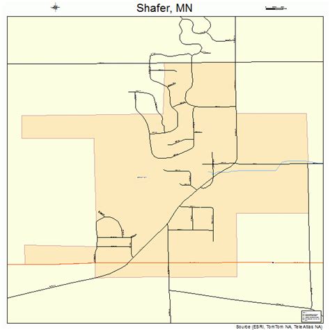 Shafer Minnesota Street Map 2759314