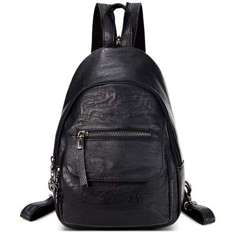 Women Small Leather Backpack Sling Purse Handbag Shoulder Bag Travel